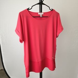 Calvin Klein Women's Coral Red Top